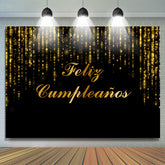 Einfache dunkle Bokeh Linien Geburtstagskulisse